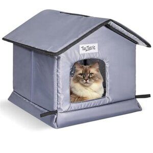 Outdoor Cat House Small Insulated Waterproof Shelter Warm Cozy Kitten Shelter